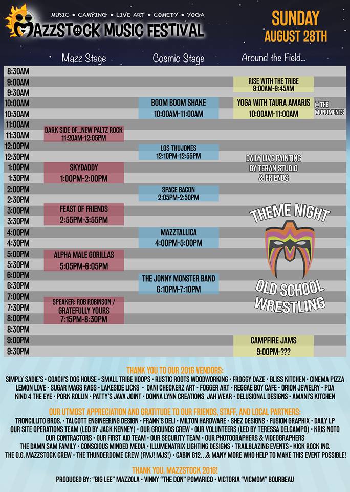 MAZZSTOCK RETURNS THIS WEEKEND WITH THREE FABULOUS DAYS OF PEACE, LOVE